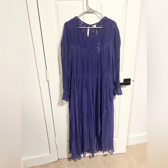 NWT Sundance Rivoli Dress In Lapiz Prairie Cottagecore size XL - Picture 3 of 10